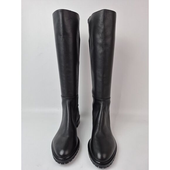 Stuart Weitzman Women's Black City Knee-High Leather Boots Size 8 B SJ198 - Picture 4 of 7